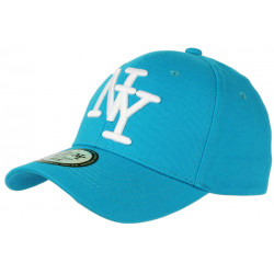 Casquette NY Bleue et Blanche Fashion Visiere Baseball Stazky CASQUETTES Hip Hop Honour