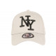 Casquette NY Gris Clair et Noire Fashion Visiere Baseball Stazky CASQUETTES Hip Hop Honour