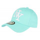 Casquette NY Bleu Aqua et Noire Fashion Visiere Baseball Stazky CASQUETTES Hip Hop Honour