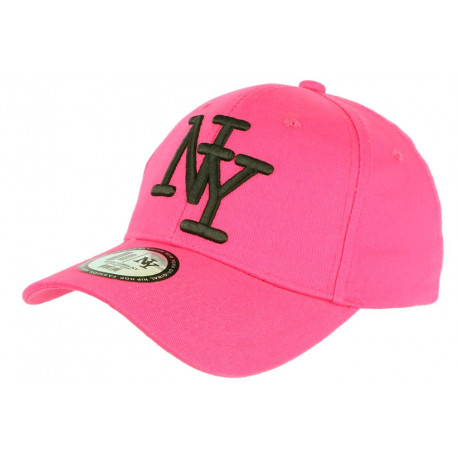 Casquette Enfant Rose et Noire NY Baseball Wazzy de 7 à 11 ans Casquette Enfant Hip Hop Honour