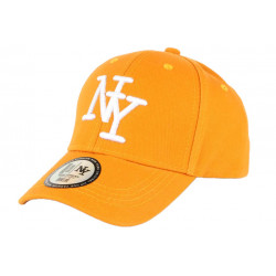 Casquette Enfant Jaune et Blanche NY Baseball Wazzy de 7 à 11 ans Casquette Enfant Hip Hop Honour