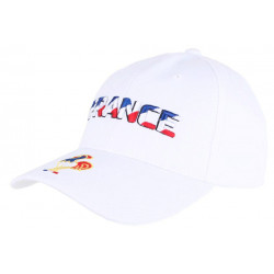 Casquette France Blanche Coq Gaulois Tricolore Bleu Blanc Rouge CASQUETTES PAYS