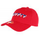 Casquette France Rouge Coq Gaulois Tricolore Bleu Blanc Rouge CASQUETTES PAYS