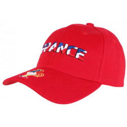 Casquette France Rouge Coq Gaulois Tricolore Bleu Blanc Rouge CASQUETTES PAYS