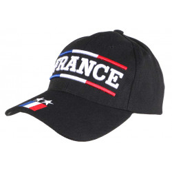 Casquette France Noire Deux Etoiles Drapeau Tricolore Bleu Blanc Rouge ANCIENNES COLLECTIONS divers