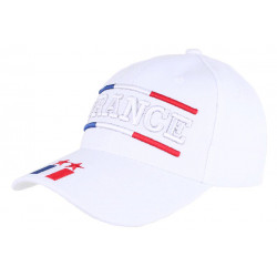 Casquette France Blanche Deux Etoiles Drapeau Tricolore Bleu Blanc Rouge ANCIENNES COLLECTIONS divers