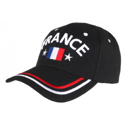 Casquette Deux Etoiles France Noire Drapeau Bleu Blanc Rouge ANCIENNES COLLECTIONS divers