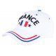 Casquette Deux Etoiles France Blanche Drapeau Tricolore CASQUETTES PAYS