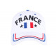 Casquette Deux Etoiles France Blanche Drapeau Tricolore CASQUETTES PAYS