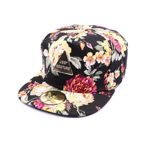 Snapback JBB couture Noir et florale ANCIENNES COLLECTIONS divers