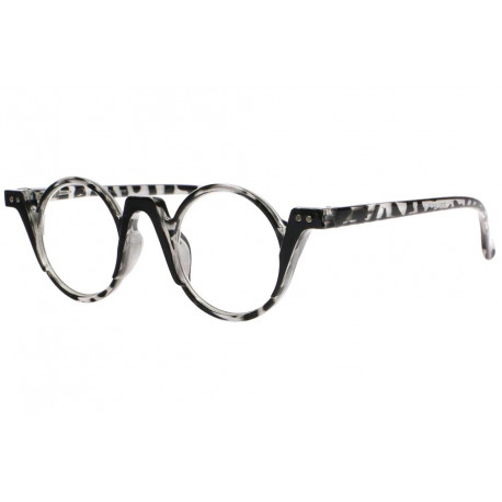 Lunettes de Lecture Rondes Vintage Grises Letta Lunettes Loupes New Time