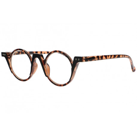 Lunettes de Lecture Rondes Vintage Marron Ecailles Letta Lunettes Loupes New Time