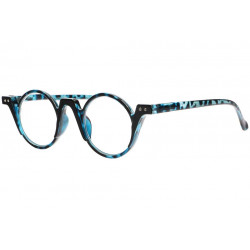 Lunettes de Lecture Rondes Vintage Bleues Ecailles Noires Letta Lunettes Loupes New Time