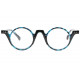 Lunettes de Lecture Rondes Vintage Bleues Ecailles Noires Letta Lunettes Loupes New Time