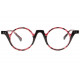 Lunettes de Lecture Rondes Vintage Rouges Ecailles Noires Letta Lunettes Loupes New Time