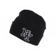 Bonnet NY Noir et Blanc en Laine Broderie 3D Fashion Farzy BONNETS Hip Hop Honour