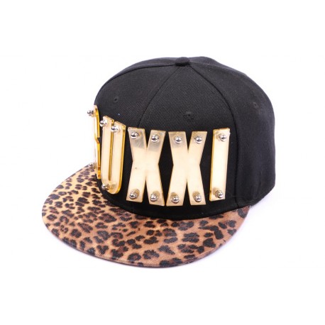 Casquette Snapback JBB Couture GUXXI Noire Léopard ANCIENNES COLLECTIONS divers