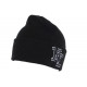 Bonnet NY Enfant Noir et Blanc 3D en Laine Douce Newy de 7 a 12 ans Bonnet Enfant Hip Hop Honour