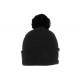 Bonnet Pompon NY Noir et Blanc en Laine Look Tendance Katzy BONNETS Hip Hop Honour