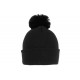 Bonnet Pompon Fourrure NY Noir en Laine Look Tendance Katzy BONNETS Hip Hop Honour