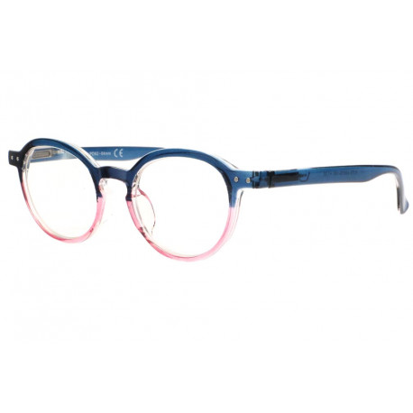 Lunettes de Lecture Rondes Roses et Bleues Fantaisies et Confort Kuty Lunettes Loupes New Time