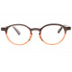 Lunettes de Lecture Rondes Oranges et Marrons Originales Kuty Lunettes Loupes New Time