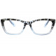 Grandes Lunettes de lecture Femme Bleues Ecailles Fashion Mella Lunettes Loupes New Time