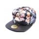 Casquette Snapback JBB couture noir avec déco florale ANCIENNES COLLECTIONS divers