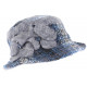 Beret Chapeau Femme Laine Bleue et Grise Retro Bonnet Hiver Lyara CHAPEAUX Léon montane