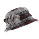 Beret Chapeau Femme Laine Rouge et Grise Retro Bonnet Hiver Lyara CHAPEAUX Léon montane