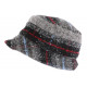 Beret Chapeau Femme Laine Rouge et Grise Retro Bonnet Hiver Lyara CHAPEAUX Léon montane