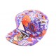 Casquette Snapback JBB couture Violet et imprimé orange ANCIENNES COLLECTIONS divers