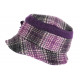 Beret Chapeau Femme Violet et Gris Vintage Bonnet Feutre Hiver Lyara CHAPEAUX Léon montane