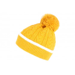 Bonnet Pompon Fourrure Jaune Tendance Laine Doublure Polaire Ryck BONNETS Léon montane