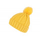 Bonnet Pompon Jaune Tendance Laine et Fourrure Doublure Polaire Nock BONNETS Léon montane