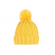 Bonnet Pompon Jaune Tendance Laine et Fourrure Doublure Polaire Nock BONNETS Léon montane