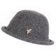 Chapeau Laine Femme Gris Hiver Classe et Chaud Design Beret Cloche Apis CHAPEAUX Léon montane