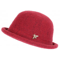 Chapeau Laine Femme Rouge Hiver Classe Chaud Design Beret Cloche Apis CHAPEAUX Léon montane