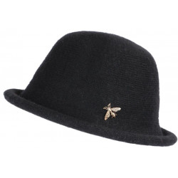 Chapeau Laine Femme Noir Hiver Classe Chaud Design Beret Cloche Apis CHAPEAUX Léon montane