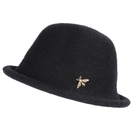 Chapeau Laine Femme Noir Hiver Classe Chaud Design Beret Cloche Apis CHAPEAUX Léon montane