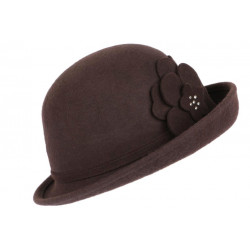 Chapeau Feutre Femme Marron Chocolat Tendance et Classe en laine Quyns CHAPEAUX Léon montane