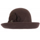 Chapeau Feutre Femme Marron Chocolat Tendance et Classe en laine Quyns CHAPEAUX Léon montane