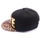 Casquette Snapback JBB Couture Noire DOPE or, visière léopard ANCIENNES COLLECTIONS divers