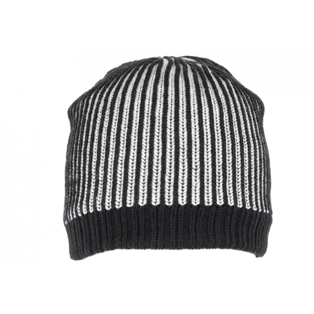 Gros Bonnet Noir et Beige en laine Homme et Femme Double Polaire Dyston -  Taille unique - Noir - Cdiscount Prêt-à-Porter