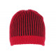 Bonnet Rouge et Noir Fantaisie en Laine Homme et Femme Doublure Polaire Lorny BONNETS Nyls Création