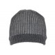 Bonnet Gris et Noir Original en Laine Homme et Femme Doublure Polaire Lorny BONNETS Nyls Création