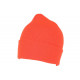 Bonnet Orange Fluo en Laine Fashion et Chaud avec Revers Eric BONNETS Nyls Création