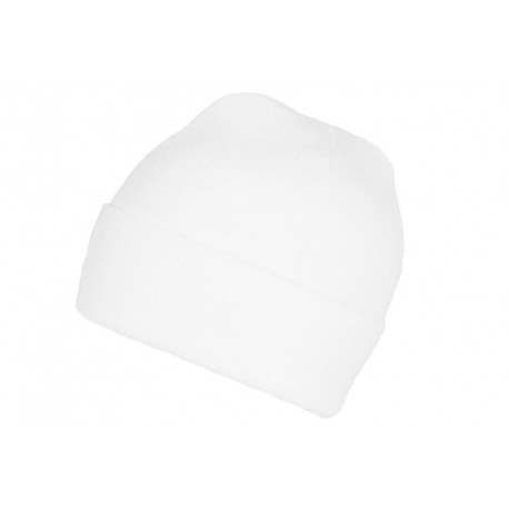 Bonnet Blanc en Laine Tendance et Confortable avec Revers Eric BONNETS Nyls Création