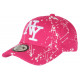 Casquette NY Rose et Blanche style Original Tags Streetwear Baseball Paynter CASQUETTES Hip Hop Honour