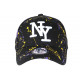 Casquette NY Violette Jaune et Noire Look Original Tags Streetwear Baseball Paynter CASQUETTES Hip Hop Honour